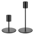 thumbnail image 4 of 2 candelabros cónicos de metal resistentes y sencillos, estilo retro, para bodas, cenas, fiestas, salas de estar, decoración del hogar Negro, 4 of 8