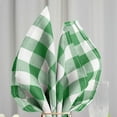 thumbnail image 2 of Efavormart Pack of 5 Premium Green/White Washable Checkered Gingham 15" x 15" Linen Picnic Napkins Great for Wedding Party, 2 of 11