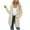 Beige, variant on Lovskoo Long Cardigans for Women Trendy Long Sleeve Pure Pocket Button Cardigan Sweater Coat Green