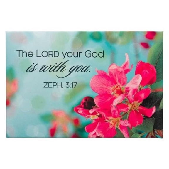 Christian Art Gifts 253332 2.1 x 3.1 in. Magnet, God Is with You & Flowers