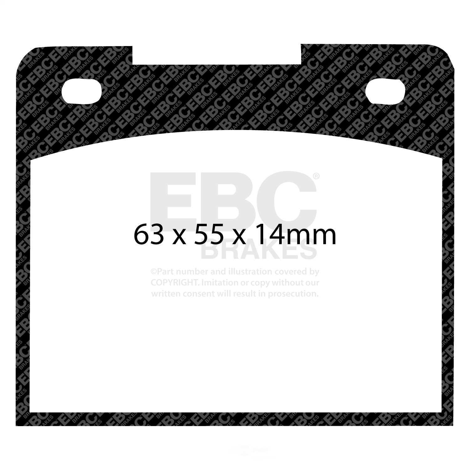EBC 66-68 Volvo 140 1.8 Redstuff Rear Brake Pads Fits select: 1990-1993 VOLVO 240, 1970-1975 VOLVO 164
