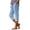 Sky Blue, variant on Stralyhd Capri Pants for Women Linen Pants Summer Casual Capris Straight Leg Elastic Drawstring Trousers with Pockets Light Gray XL