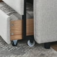 thumbnail image 5 of Twin Size Daybed with 2 Storage Drawers, Upholstered Daybed with Side Pocket, Sofa Bed Frame for Living Room, Bedroom and Guest Room, No Box Spring Needed, Beige, 5 of 8
