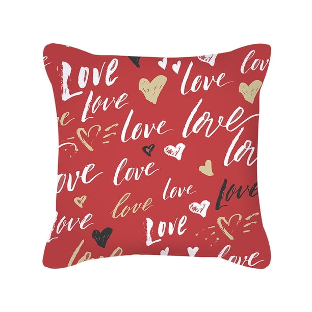 Funda de almohada con estampado de acuarela roja para el día de San Valentín Wmkox8yii HFSH1237