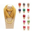 thumbnail image 4 of SPRING PARK Fashion New Women Faux Pearl Long Chiffon Lady Scarf Necklace Pendant, 4 of 8
