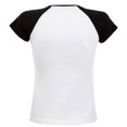 thumbnail image 2 of SOLS - Camiseta de manga corta bicolor modelo Milky para mujer (Blanco/Negro), 2 of 3