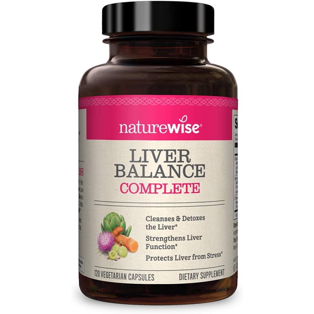Suplemento Limpieza del Hígado NatureWise Apoyar la Función Normal 120 Capsulas Vegetales NatureWise NW-84533555