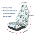 thumbnail image 3 of Wukai Winter Wonderland Light Blue Full Set Car Seat Covers with Soft Padding Universal Auto Front Seats Protector and Cushion Mat, 3 of 5