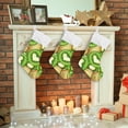 thumbnail image 7 of Coolnut 2 PCS Christmas Stocking Green Kiwi Fruit Big Warm 17.7 x 12 Inch Hanging Xmas Stockings Decoration for Family Holiday Party Ornaments Decor Fireplace, 7 of 7