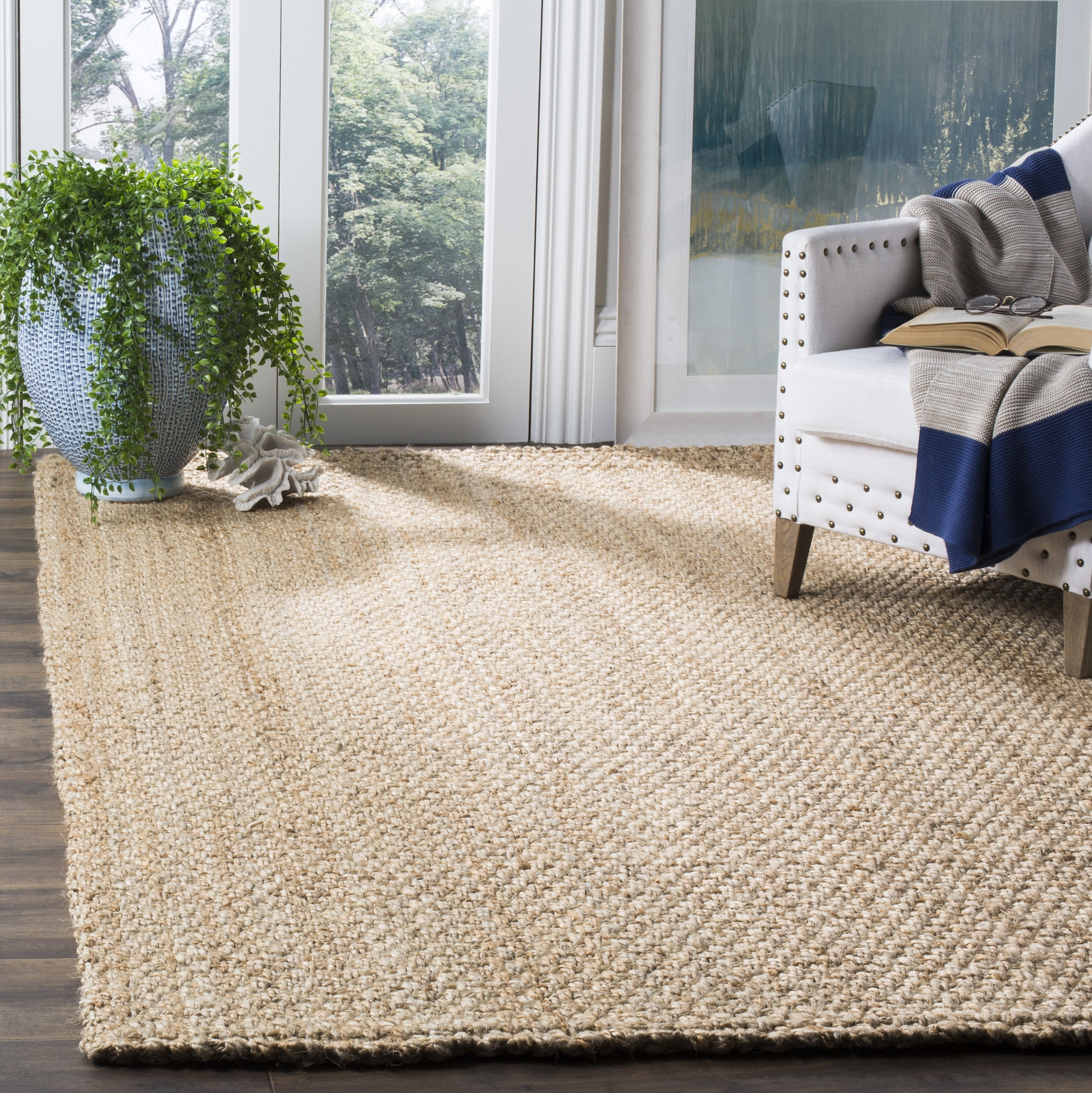 Safavieh Natural Fiber Malcolm Solid Area Rug, Natural, 6' x 9'