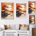 thumbnail image 4 of Designart "Orange Tree Moon form Landscape I" Floral Wall Art Living Room, 4 of 5