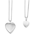 thumbnail image 3 of 925 Sterling Silver Rhodium Plated Gold-Plated Heart Shaped Locket and Pendant Set, 3 of 4