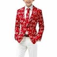 thumbnail image 4 of DHFJKG Boys Christmas Suit Jackets Formal Party Coat Xmas Printed Long-Sleeve Button-Front Slim-Fit Stretch Blazer For 3-14 Years Old Kids Soft Festive Wear, 4 of 5