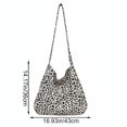 thumbnail image 2 of Hsqqdc Leopard Tote Bag Animal Print Large Capacity Hobo Shoulder Handbag for Daily Commuter Work Travel, 2 of 7