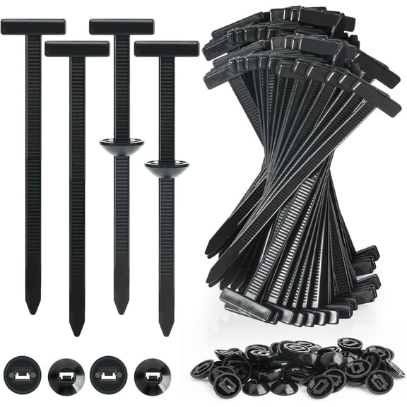 Nylon Universal Cable Tie Buckle | Self-Locking Retainer Fasteners & Zip Ties for Bumper, Fender, License Plate & Plastic Panels