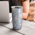 thumbnail image 4 of 20oz Insulated Tumbler Travel Coffee Tumbler with Lid Cup Holder Friendly Travel Coffee Mug Stainless Steel Thermos, 20 Oz Tumbler, Reusable Insulated Coffee Mug with Lid ( Christmas Snowflake ), 4 of 7