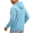 thumbnail image 6 of Resicozy Mens Cargo Hoodies Quarter Zip Sweatshirts Tactical Pullover Casual Gym Athletic Loose Hooded Sweatshirts with Pocket Light Blue L, 6 of 7