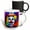 Multicolor, variant on 3drose, Proudly-looking Smiling Colorful Clown. Funny and Cool Digital Art, 15oz Mug