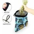 thumbnail image 4 of WIRESTER 11"×9" Oxford Hanging Hay Feeder – Guinea Pig / Rabbit / Chinchilla Hay Storage Bag with Dual Openings & Back Hooks – Ocean Sea Turtles, 4 of 6