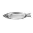 thumbnail image 1 of Plato de acero inoxidable, plato de cocina de metal, plato ovalado para servir, plato redondo para ensalada. 35cm, 1 of 9