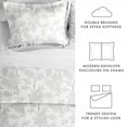 thumbnail image 4 of ienjoy Home 3 Piece Vines Patterned Home Collection Premium Ultra Soft Duvet Cover Set, King, Gray, 4 of 5