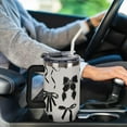 thumbnail image 6 of Large Capacity Car Cup 40 Oz Cute Black Bow Knots Stainless Steel Travel Tumbler Coffee Mug Insulated Bottles Tumbler with Lid And Straw Leak-Proof, 6 of 6