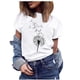 thumbnail image 2 of Fiudx Ofertas Relámpago Blusa Informal de Manga Corta con Cuello Redondo y Estampado para El Día de San Valentín para Mujer, 2 of 6