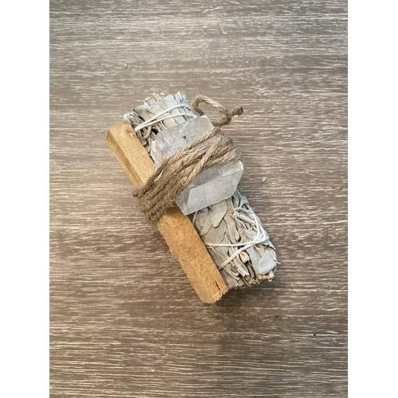 Generic Premium California White Sage, Palo Santo Smudge Sticks, Spiritual Cleansing Gemstone/Crystals, Home Cleansing Kit, Aromatherapy Sage and Palo Santo Sticks, Healing Raw Crystals