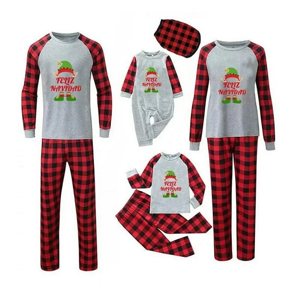 Pijama familiar a juego de Navidad, Conjunto de pijama gris de elfo, Feliz Navidad, diseño exclusivo
