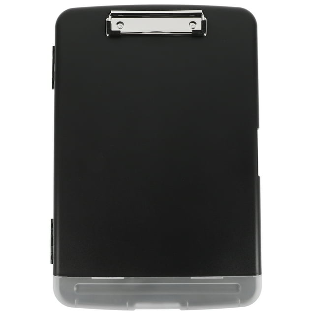 FRCOLOR Presse-Papiers Infirmier Robuste avec Compartiments de Rangement pour Documents et Stylos Polypropylène Noir, 14.37"X9.65"X1.38 Pouces