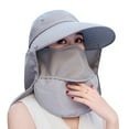 thumbnail image 3 of Sombrero Para El Sol Sombrero de ala ancha con protección solar de verano Anti UV Beach Neck Face Mask Cap para mujer Sywqhk Para Estrenar, 3 of 6