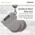 thumbnail image 2 of Cuisinart Quilted Mini Kitchen Oven Mitts/Gloves w/Silicone for Easy Gripping, Heat Resistant up to 500 degrees F- Drizzle Grey w/Blue Stripes, 2 of 7