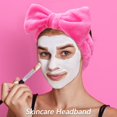 thumbnail image 4 of HUGFEGWE 6 Pack Spa Headband, Makeup Headbands, Face Wash Headband, Skincare Headbands, Rose Pink Sponge Hair Band Bow Tie Spa Head Band for Washing Face Wristband Set Women Girls Hair AZ824-17533, 4 of 9
