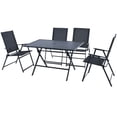thumbnail image 4 of Patiojoy Ensemble de Salle à Manger de Patio 5 Pcs Ensemble de Table et Chaises d'Extérieur avec Table Pliante, 4 of 6