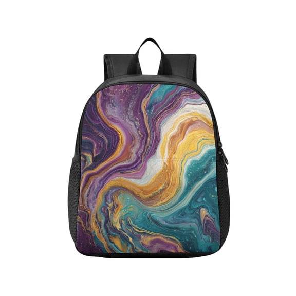 Toddler Backpack Marble Veins in Various Colors Waterproof Lightweight Backpack Casual Mini Daypack for Daycare & Travel