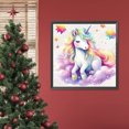 thumbnail image 3 of 5D DIY taladro redondo completo pintura de diamante nube de colores unicornio kit decoración 30x30cm, 3 of 9