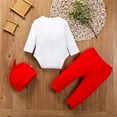 thumbnail image 5 of Ruyang Baby Boy My First Valentine's Day Outfits New Born Long Sleeve Bodysuit Romper Tops Long Pants Hat Casual Clothes Set, 5 of 6