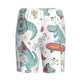 thumbnail image 5 of Gaeub Music Lover Dinosaur Printed Men's Short Pajama Pants, Lightweight Lounge & Sleep Bottoms Keep You Cool - 3X-Large, 5 of 9