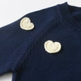 thumbnail image 6 of hengsof Baby Girls and Toddlers Long Sleeve Knitted Button Cardigan, Heart Print Top, 6 of 7