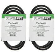 SureFit 36" 42" 48" 50" 54" Deck Drive Belts Replaces Bad Boy 041-6400-00 Magnum Outlaw Elite ZT Stand-On Mowers 2 Pack