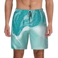 thumbnail image 2 of Goofa Teal Turquoise 1 Printed Men's Swim Trunks Board Shorts Quick Dry Mens Swimming Trunks with Compression Liner,Breathable Fit Hawaii Beach Shorts-Large, 2 of 9