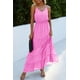 thumbnail image 5 of Vestido Maxi de Verano PRETTYGARDEN con Tirantes Finos Rosa Rosado Talla S, 5 of 5