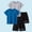 Dark Blue, variant on Boys' Breathable Short Sleeve Round Neck Sports Set – Reflective Print T-Shirt and Matching Shorts Two-Piece Casual Outfit for Active Lifestyle Blue Size 11-12