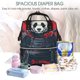 thumbnail image 5 of Easygdp Red Black Eastern Panda Warrior para Bolsa de Bebé de Gran Capacidad con Múltiples Bolsillos, Bolsa de Pañales para Padres, Bolsa de Viaje Organizada y Elegante, 5 of 6