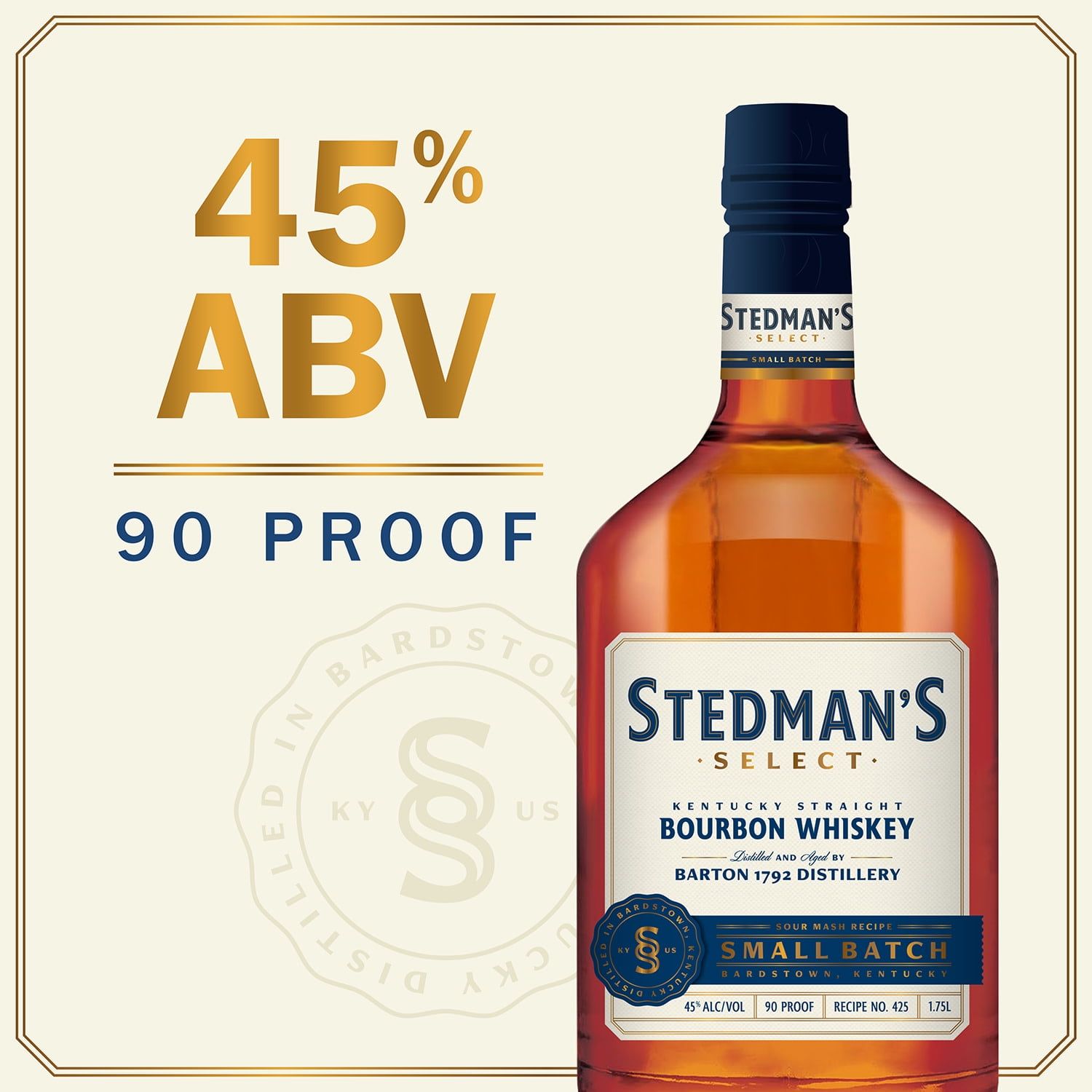 Stedman's Select Sour Mash Kentucky Straight Bourbon Whiskey, 1.75L, 86 Proof