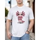 thumbnail image 1 of Men's Cool Axolotl with Fashion Glasses Graphic T-Shirt - Casual Polyester Short Sleeve Crewneck, Pink and White Summer Tee, 1 of 4