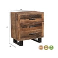 thumbnail image 6 of Taran Designs Cedric 3-drawer Solid Wood Nightstand in Dark Brown/Black, 6 of 6