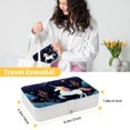 thumbnail image 5 of Unicorn Portable PU Leather Jewelry Box Organizer with Removable Compartment, Necklace Holder, Bracelet Holder, 5 of 6