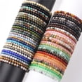thumbnail image 2 of Pulsera de energía de cuentas de Chakra de 4mm, pulsera elástica de piedra de ónix de ágatas redondas naturales, brazaletes para mujeres y hombres, joyería de Yoga hecha a mano Tan Jianjun unisex, 2 of 2
