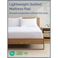 thumbnail image 3 of CGK Linens Quilted Mattress Pad – Breathable Fitted Topper Protector with Deep Pockets – Soft, Noiseless & Washable Cover, 3 of 7